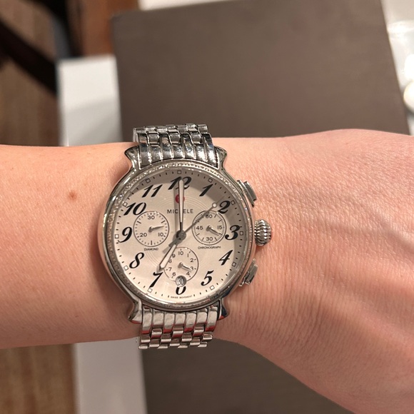 Michele Silver Chronograph Timepiece